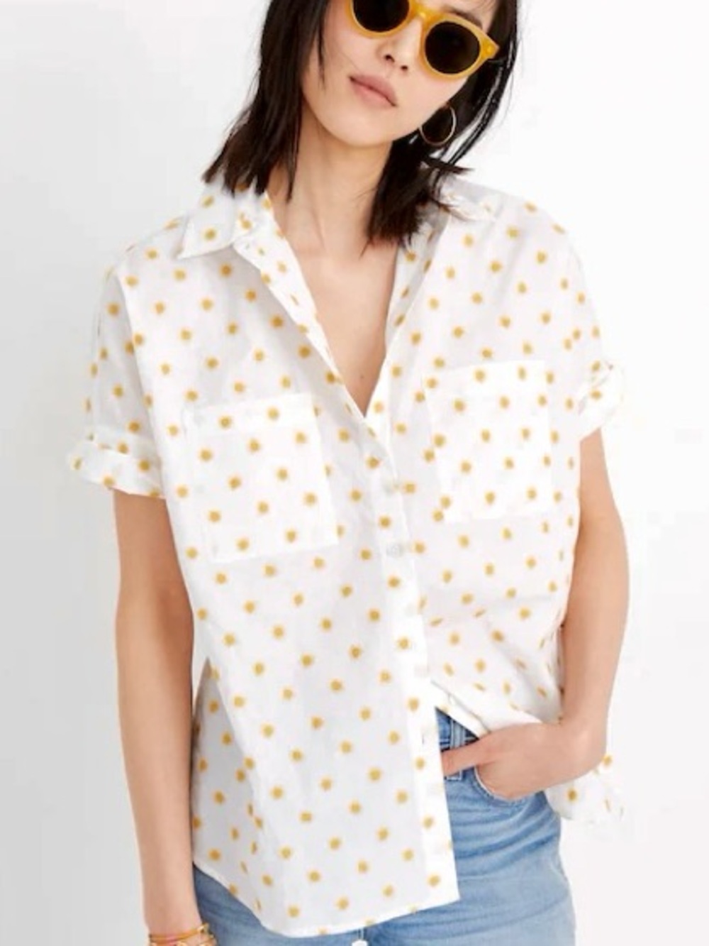Madewell Sun Embroidered Courier Shirt